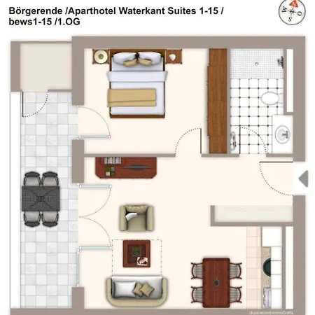 Aparthotel-waterkant-suites-suite-1-15 * Börgerende-Rethwisch